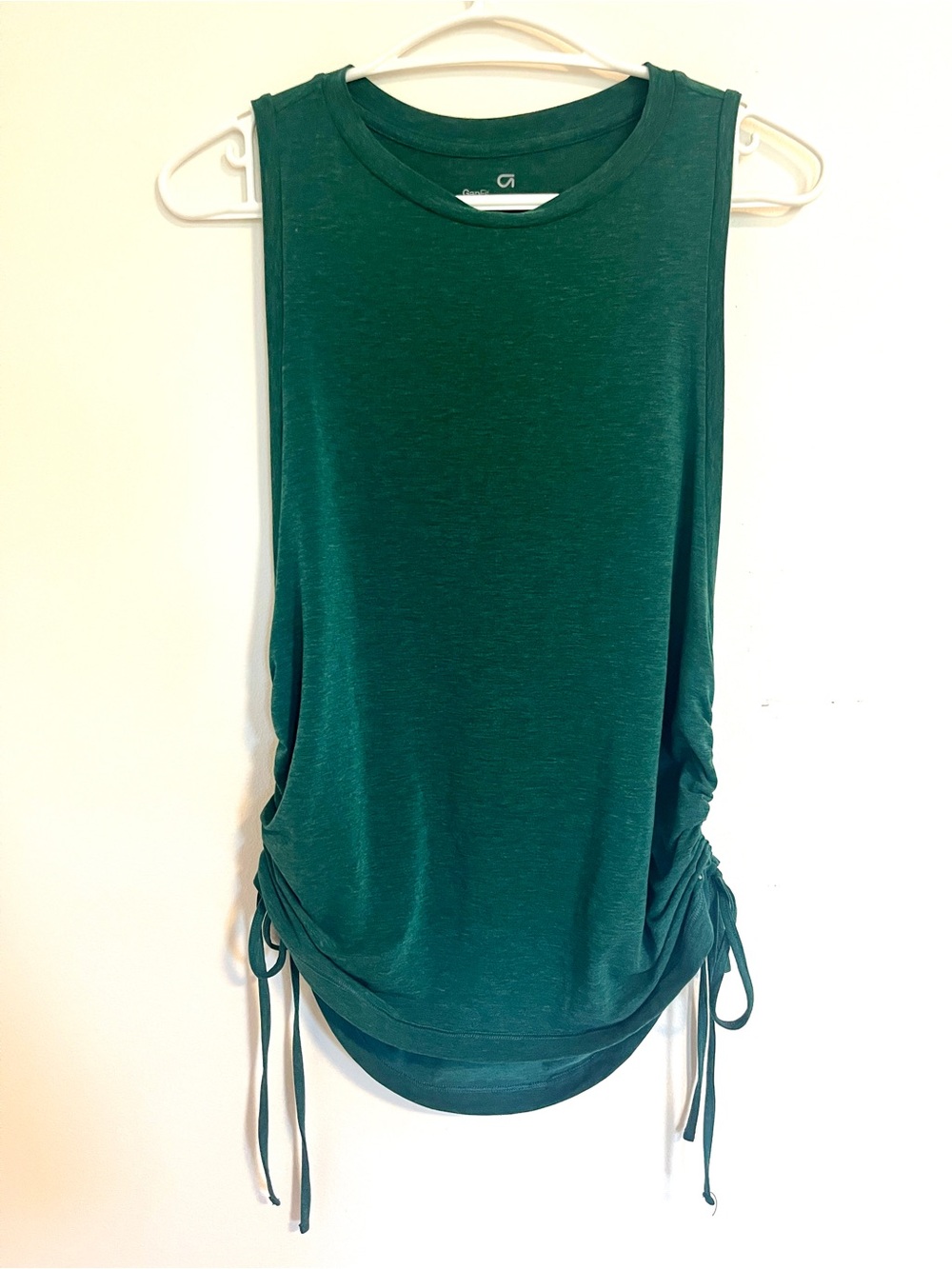 GapFit Breathe Side-Cinch Tank Top - Teal Green